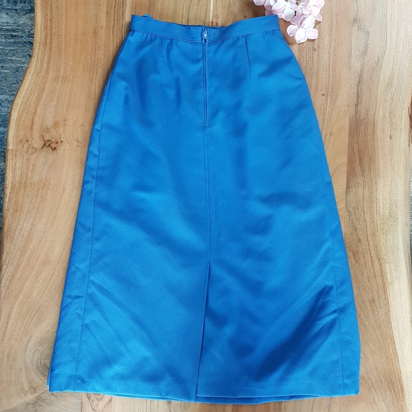 Vintage A Line Pleated Midi Skirt - Sz 2 - Picture 5 of 15